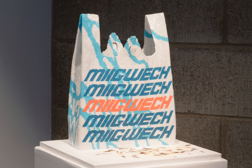 Art Piece by Nico Williams: Miigwech Shopping Bag