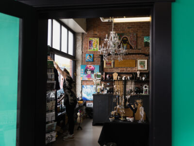 View inside Enterprising Women Making Art Store.