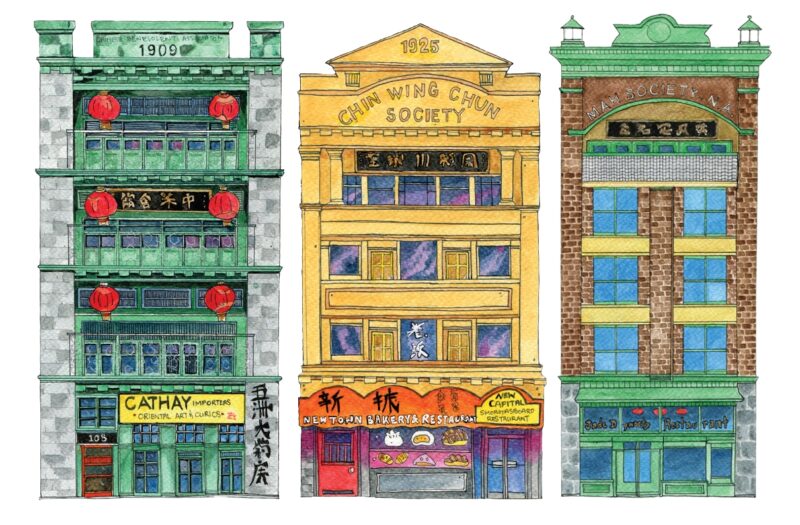 Works from Donna Seto's exhibition Re-Imagining Chinatown at THIS Gallery February 2-10